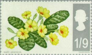 Stamp, Primrose (Primula vulgaris), United Kingdom of Great Britain & Northern Ireland,  , Flowers, Plants (Flora)