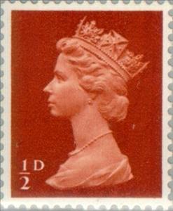 Stamp, Queen Elizabeth II - Predecimal Machin, United Kingdom of Great Britain & Northern Ireland,  , Heads of State, Royalty, Queens