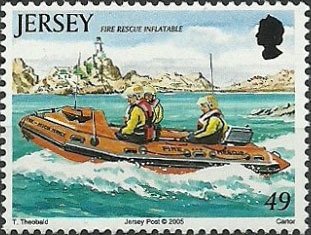Stamp, Fire Rescue, Jersey,  