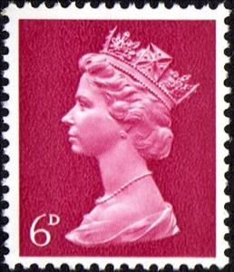 Stamp, Queen Elizabeth II - Predecimal Machin, United Kingdom of Great Britain & Northern Ireland,  , Heads of State, Royalty, Queens