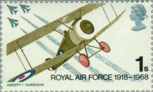 Stamp, English Fighters, United Kingdom of Great Britain & Northern Ireland,  , Vehicles, Military Forces, Aviation, Aircrafts, Anniversaries and Jubilees