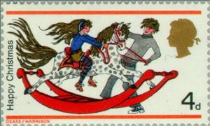 Stamp, Rocking Horse, United Kingdom of Great Britain & Northern Ireland,  , Christmas, Horses, Toys, Children