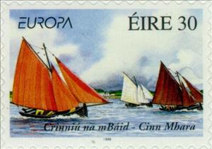 Stamp, Europa, Ireland,  , Ships, Postal Unions, C.E.P.T., Europe, Sailing Ships, Festivals