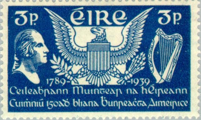 George Washington, American Eagle & Irish Harp