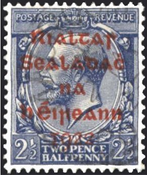 Stamp, King George V Overprint, Ireland,  , Heads of State, Kings