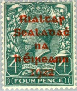 Stamp, King George V Overprint, Ireland,  , Heads of State, Kings