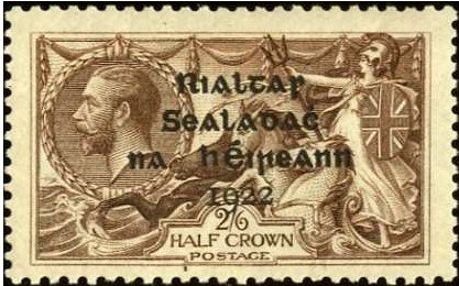 Stamp, King George V Overprint, Ireland,  , Heads of State, Mythology, Mammals, Horses, Kings, Animals (Fauna)