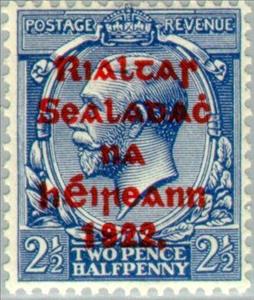 Stamp, King George V Overprint, Ireland,  , Heads of State, Kings