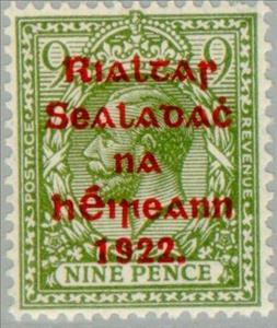 Stamp, King George V Overprint, Ireland,  , Heads of State, Kings