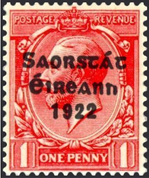 Stamp, King George V Overprint, Ireland,  , Heads of State, Kings
