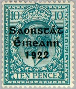 Stamp, King George V Overprint, Ireland,  , Heads of State, Kings