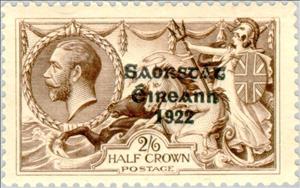 Stamp, King George V Overprint, Ireland,  , Heads of State, Mythology, Mammals, Horses, Kings, Animals (Fauna)