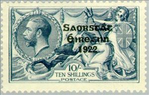 Stamp, King George V Overprint, Ireland,  , Heads of State, Mythology, Mammals, Horses, Kings, Animals (Fauna)