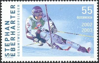 Stamp, Stephan Eberharter, Austria,  , Sport, Skiing, Winter Sports
