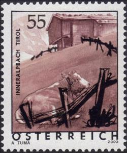 Stamp, Inneralpbach, Tyrol - Cattle (Bos primigenius taurus), Austria,  , Landscapes, Mammals, Tourism, Cattle, Meadows, Animals (Fauna)