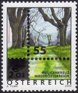 Stamp, Overprinted with new Design - Perforation, Austria,  , Trees, Tourism, Roads