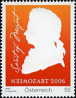 Stamp, Mozart in Vienna, Austria,  , Music, Composers