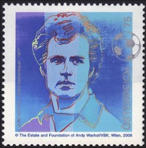 Stamp, Franz Beckenbauer, Austria,  , Sport, Paintings, Art, Football (Soccer)