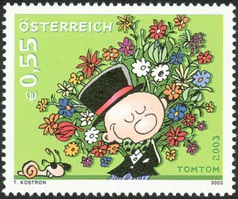 Stamp, A Token of Thanks', Austria,  , Drawings, Cartoons, Comics