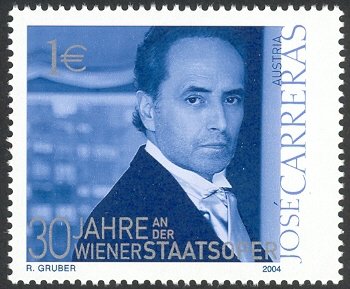 Stamp, José Carreras, Austria,  , Singers, Operas