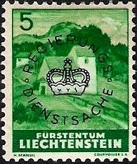 Stamp, History, Liechtenstein,  , Churches - Cathedrals - Basilicas - Chapels