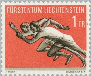 Stamp, Sprint, Liechtenstein,  , Sport, Athletics, Running
