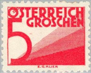 Stamp, Digit & triangles, Austria,  , Numbers