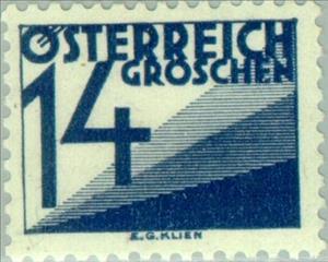 Stamp, Digit & triangles, Austria,  , Numbers