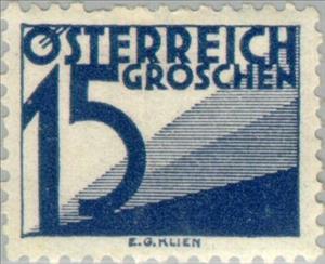 Stamp, Digit & triangles, Austria,  , Numbers