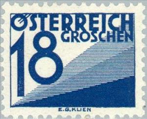 Stamp, Digit & triangles, Austria,  , Numbers