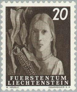Stamp, Agriculture, Liechtenstein,  , Agriculture, Professions