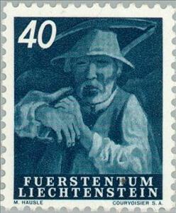 Stamp, Agriculture, Liechtenstein,  , Agriculture, Professions