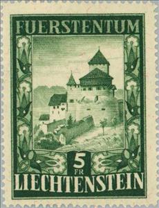 Stamp, Castle Vaduz, Liechtenstein,  , Castles
