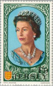 Stamp, Views on Jersey, Jersey,  , Vehicles, Royalty, Heraldic Animals, Jewellery, Crustaceans, Coats of Arms