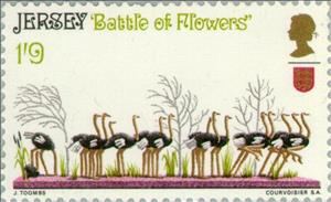 Stamp, 'We're the Greatest', Jersey,  , Special Occasions, Birds, Heraldic Animals, Coats of Arms, Animals (Fauna)
