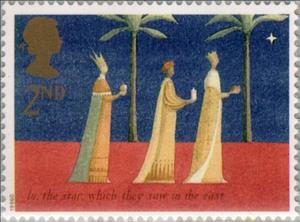 Stamp, The Three Kings, United Kingdom of Great Britain & Northern Ireland,  , Trees, Palm-trees, Biblical Accounts, Christmas, Feasts, Plants (Flora)
