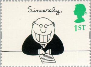 Stamp, "Sincerely" (Charles Barsotti), United Kingdom of Great Britain & Northern Ireland,  , Drawings, Cartoons, Comics