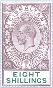Stamp, King George V, Gibraltar,  , Heads of State, Kings