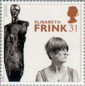 Stamp, Dame Elisabeth Frink (sculptress), United Kingdom of Great Britain & Northern Ireland,  , Famous People, Sculptures, Postal Services, Postal Unions, Culture, C.E.P.T., Europe