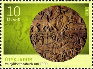 Stamp, Door of Valthjófsstadhir, Iceland,  , Art