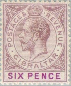 Stamp, King George V, Gibraltar,  , Heads of State, Kings