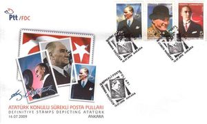 First Day Cover, Definitive Postage Stamps, 2009, Ataturk (FDC), Turkey,  