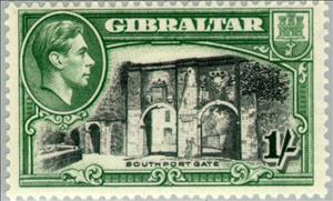 Stamp, Southport Gate, Gibraltar,  , Landscapes, Gates, Princes, Coats of Arms