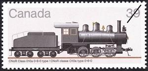 Stamp, CNoR Class 010a 0-6-0 Type, Canada,  , Railways, Locomotives