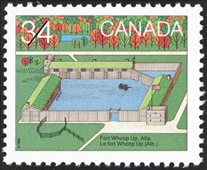 Stamp, Fort Whoop Up, Alberta, Canada,  , Fortresses / Strongholds