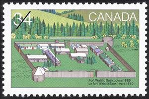 Stamp, Fort Walsh, Saskatchewan, circa 1880, Canada,  
