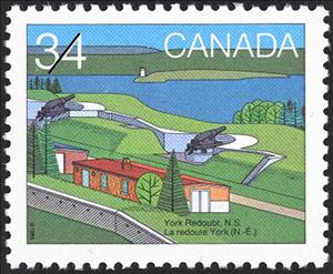 Stamp, York Redoubt, Nova Scotia, Canada,  