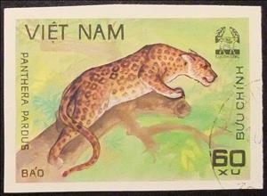 Stamp, Leopard (Panthera pardus), Vietnam,  , Leopards, Animals (Fauna)
