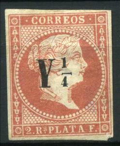 Stamp, Queen Isabella II, Cuba,  