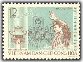 Stamp, German Titow visit Vietnam, Vietnam,  